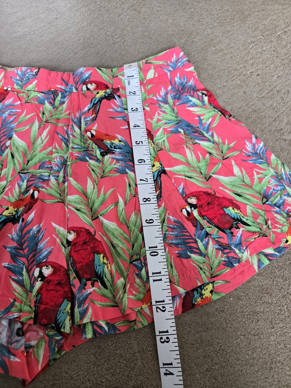 Forever 21 Hot Pink Parrot Print Bermuda Shorts - Picture 3 of 6